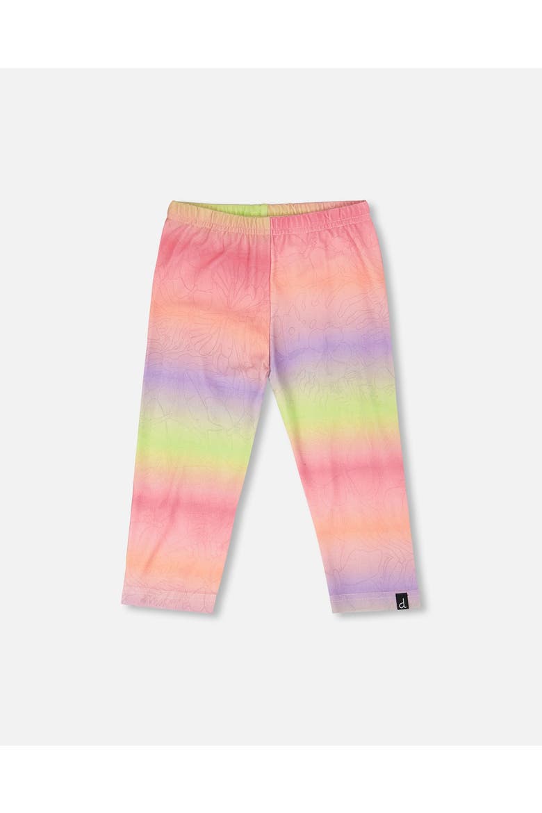 Organic Cotton Elastic Waist Slim Fit Jersey Capri, Main, color, Multicolor