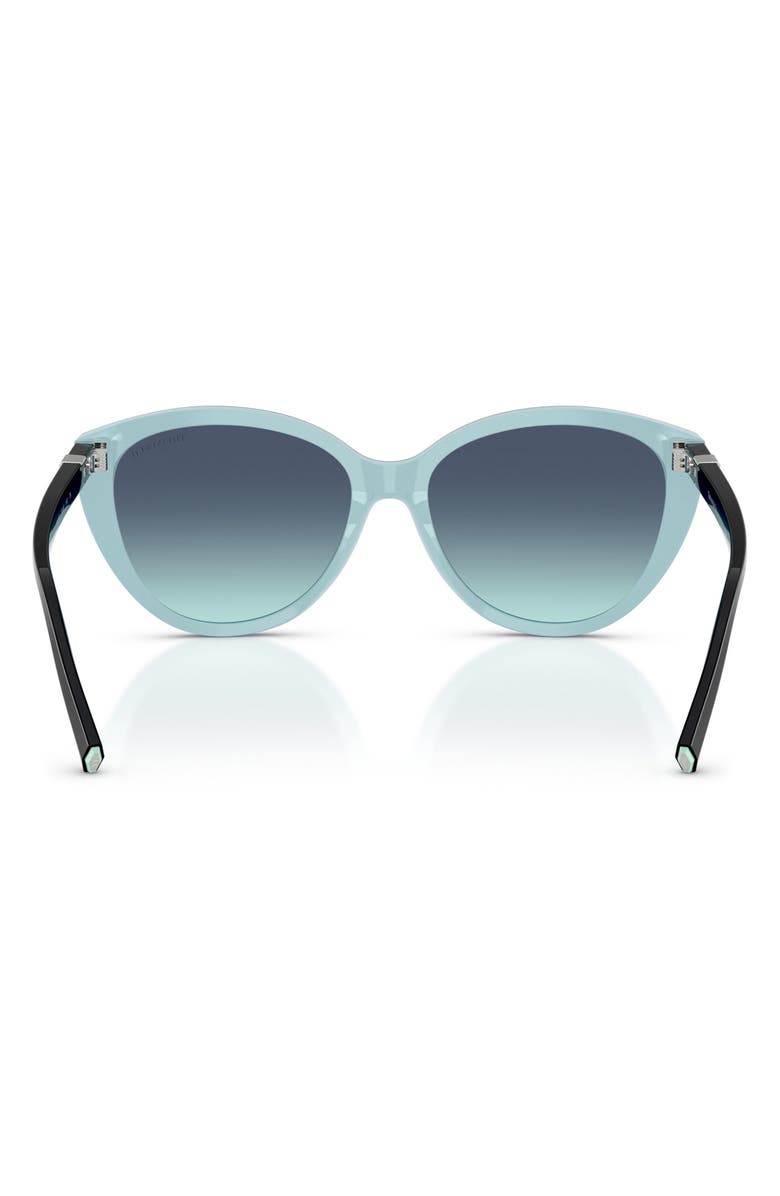 Tiffany & Co. 56mm Cat Eye Sunglasses, Alternate, color, Black On Tiffany Blue / Azure