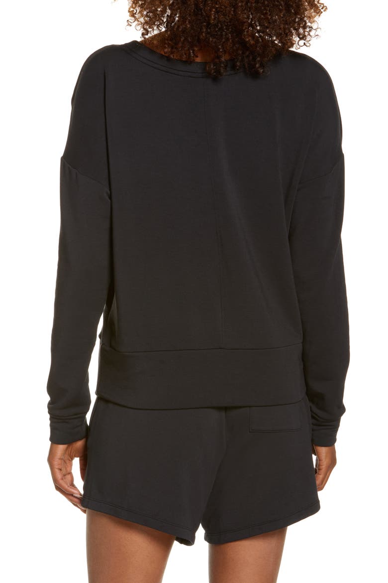 Women's Peaceful Wrap Pullover, Alternate, color, BLACK