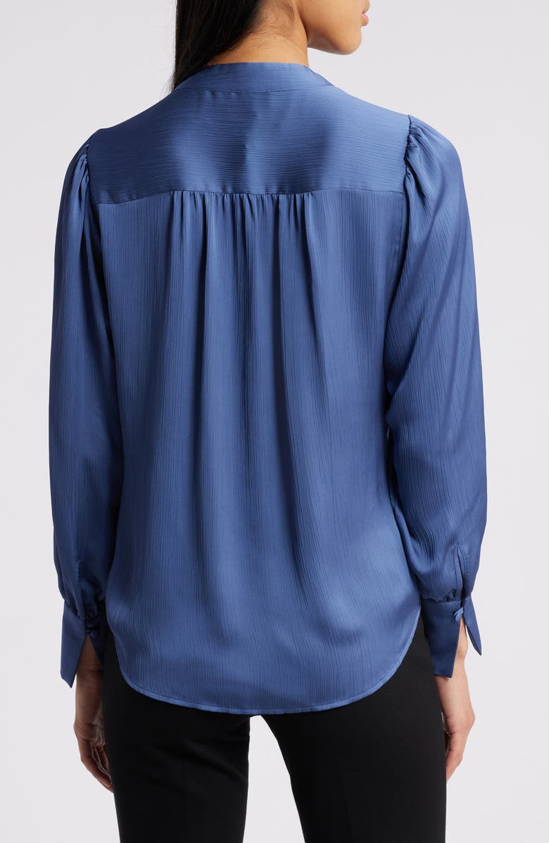 Anne Klein Pleated Long Sleeve Shirt, Alternate, color, 