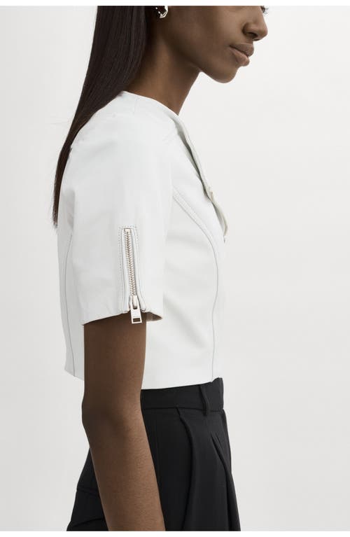 Lamarque Kirsi | Cropped Biker Jacket In White