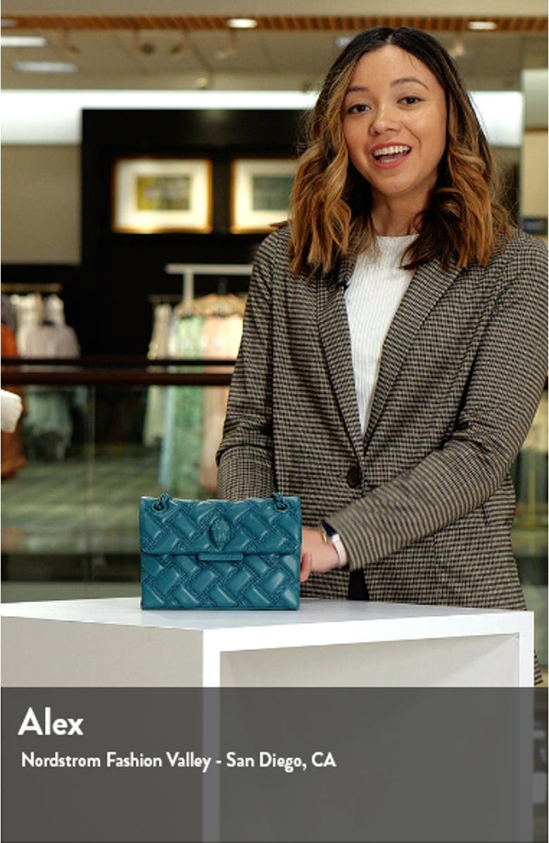 Mini Kensington Drench Leather Convertible Crossbody Bag, sales video thumbnail