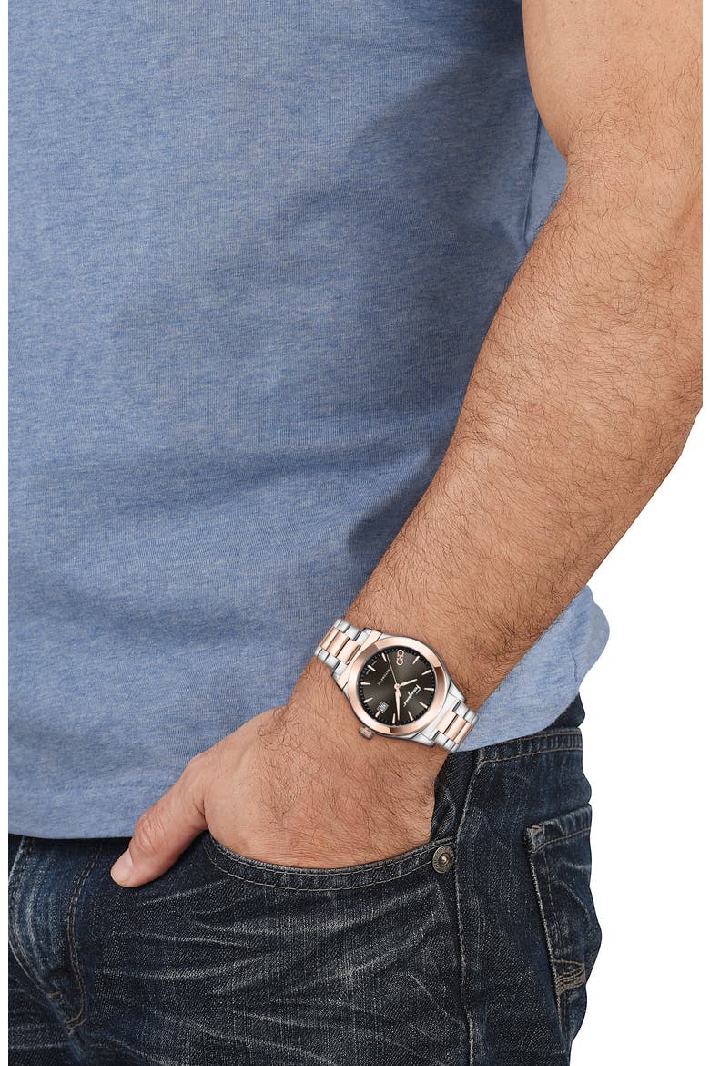 1927 Automatic Two-Tone Bracelet Watch, 42mm, Alternate, color, BLACK/ TWO TONE