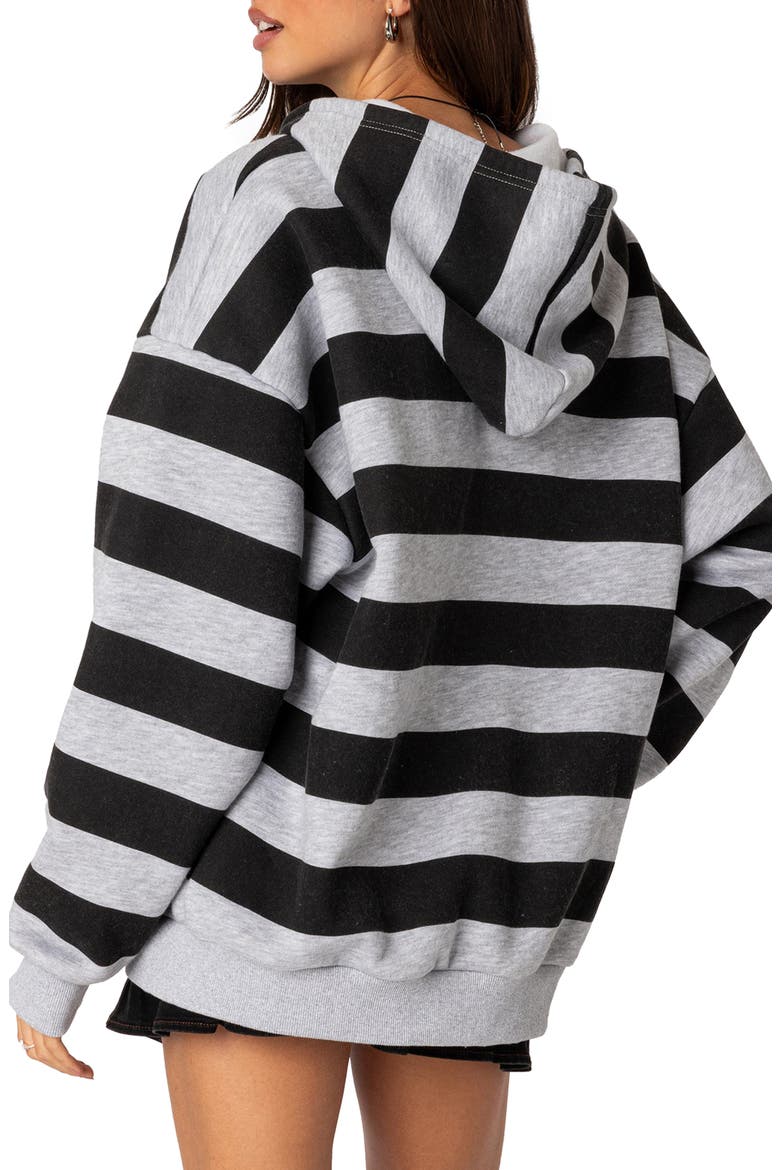 Maritza Oversize ZIp Hoodie, Alternate, color, GRAY-MELANGE