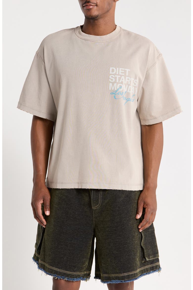 Los Angeles Graphic T-Shirt, Main, color, WASHED GREY/ BLUE