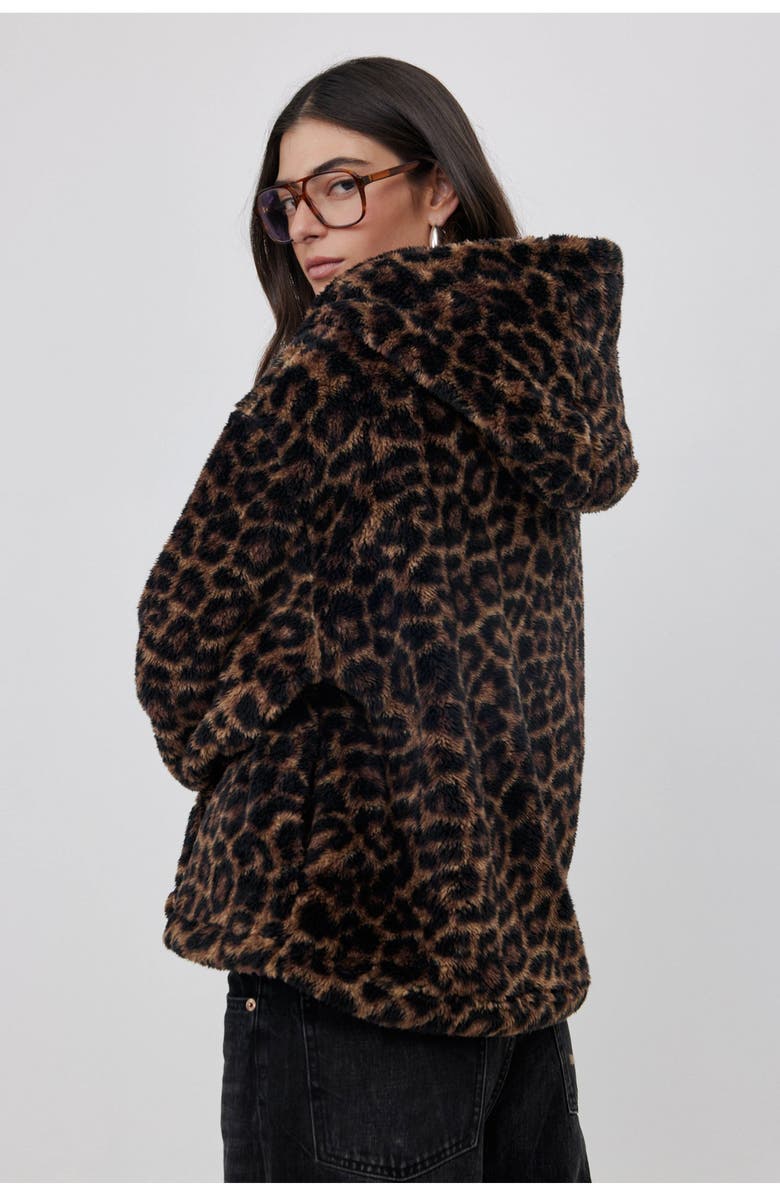 Gottex Beach Life The Leopard Hooded Coat, Alternate, color, Leopard