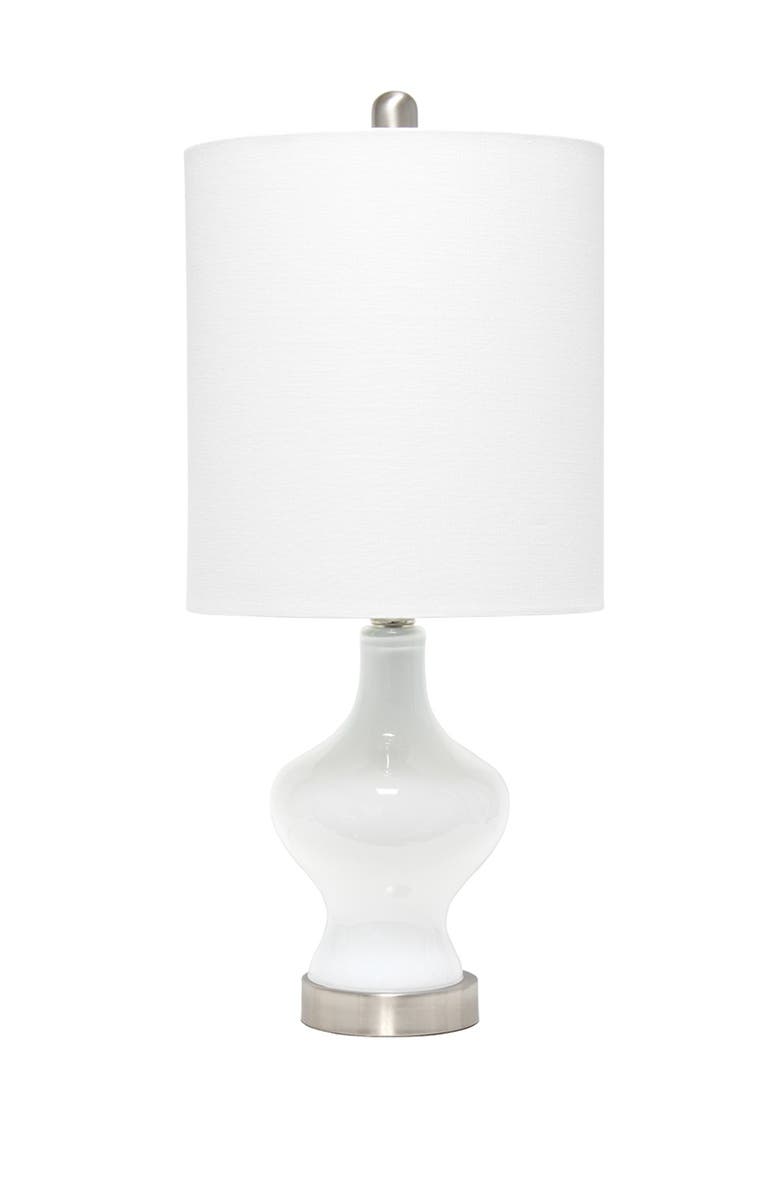 LALIA HOME Paseo Table Lamp with White Fabric Shade - White, Alternate, color, 