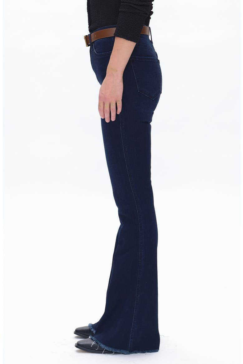 High Waist Flare Jeans, Alternate, color, DARK BLUE