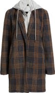 Thread & Supply Plaid Coat with Bib Hoodie