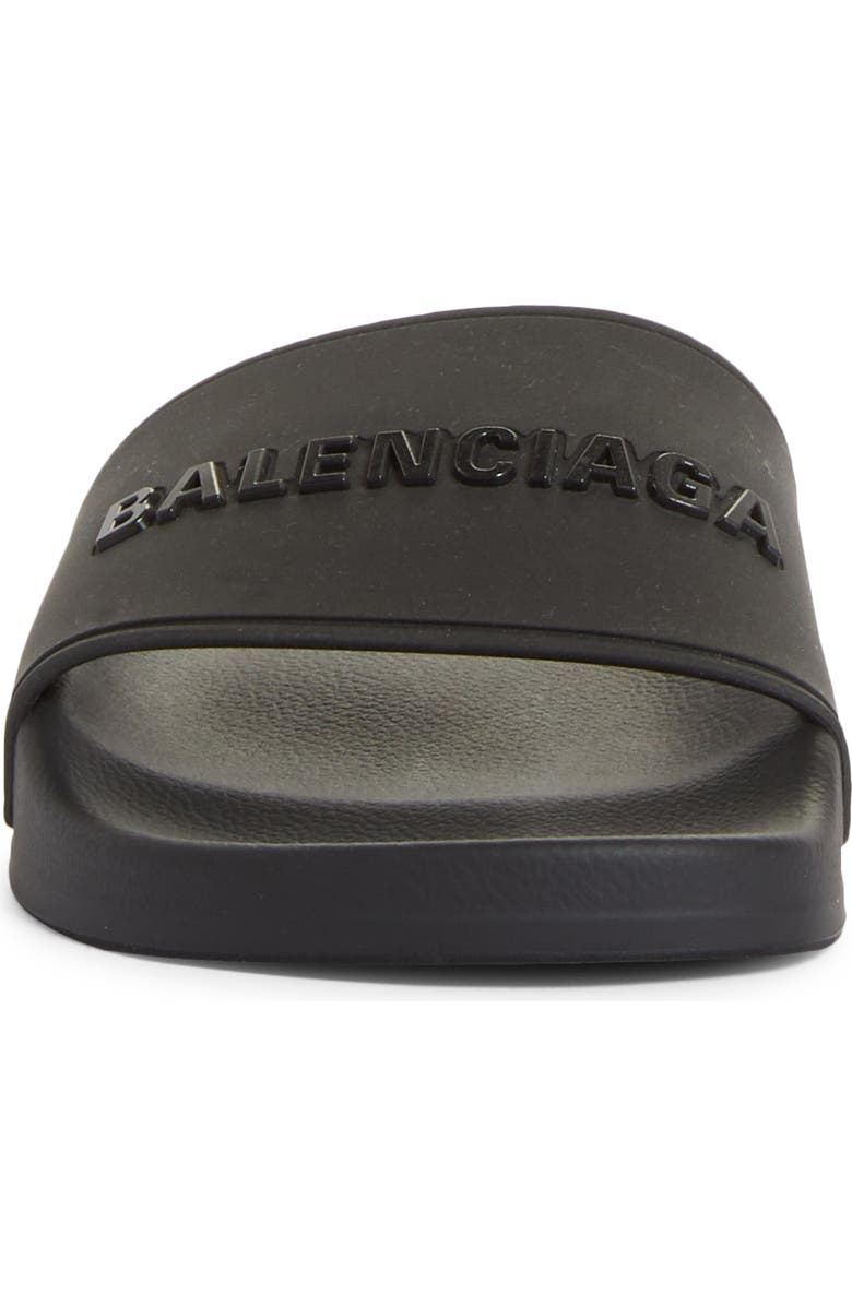 Balenciaga Logo Slide Sandal, Alternate, color,