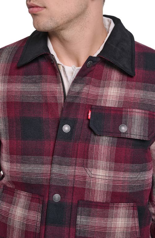 Levi's Quilted Work Jacket In Red