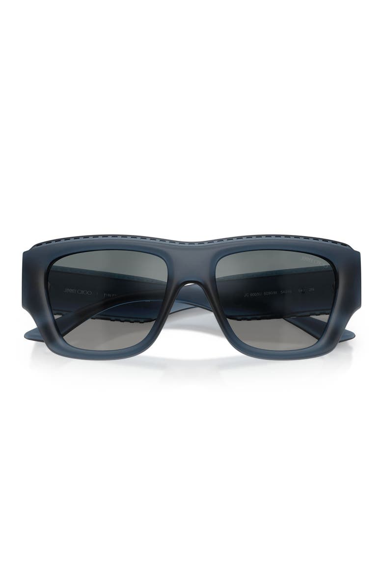 54mm Rectangular Sunglasses, Alternate, color, TRANSPARENT NAVY / GREY