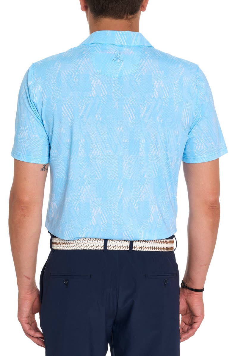 Robert Graham Beauford Short Sleeve Performance Golf Polo, Alternate, color, Light Blue