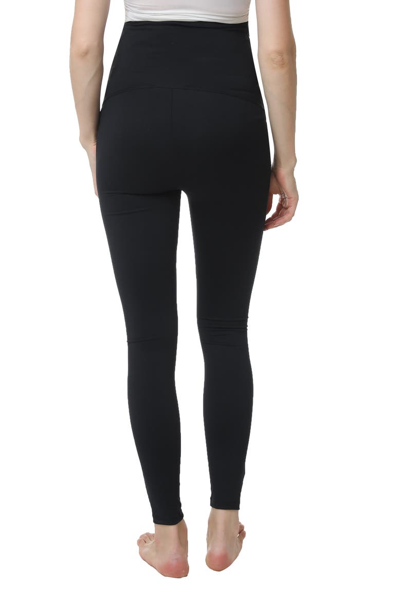 Max Belly Support Maternity Leggings, Alternate, color, BLACK