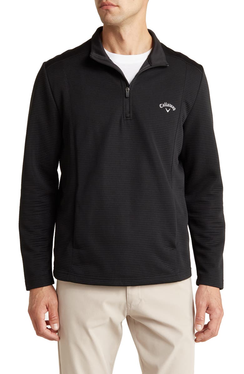 Callaway Golf<sup>®</sup> Ottoman Fleece Quarter Zip Sweatshirt, Main, color,