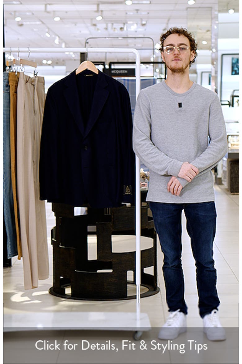 Navy Wool Stretch Twill Blazer video