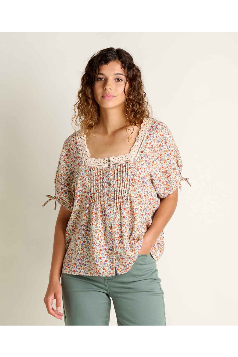 Manzana Peasant Shirt, Main, color, Salt Print