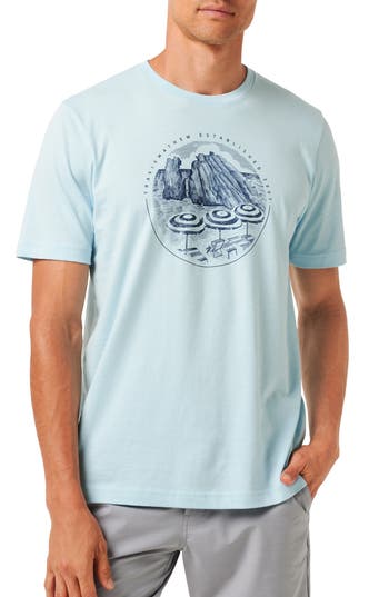 Travismathew International Travel Graphic T-shirt In Blue