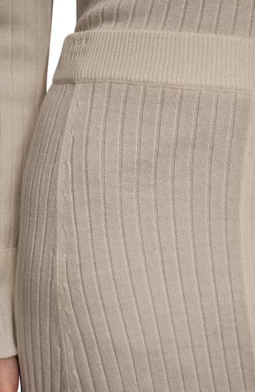 Donna Karan New York Rib Midi Sweater Skirt In White