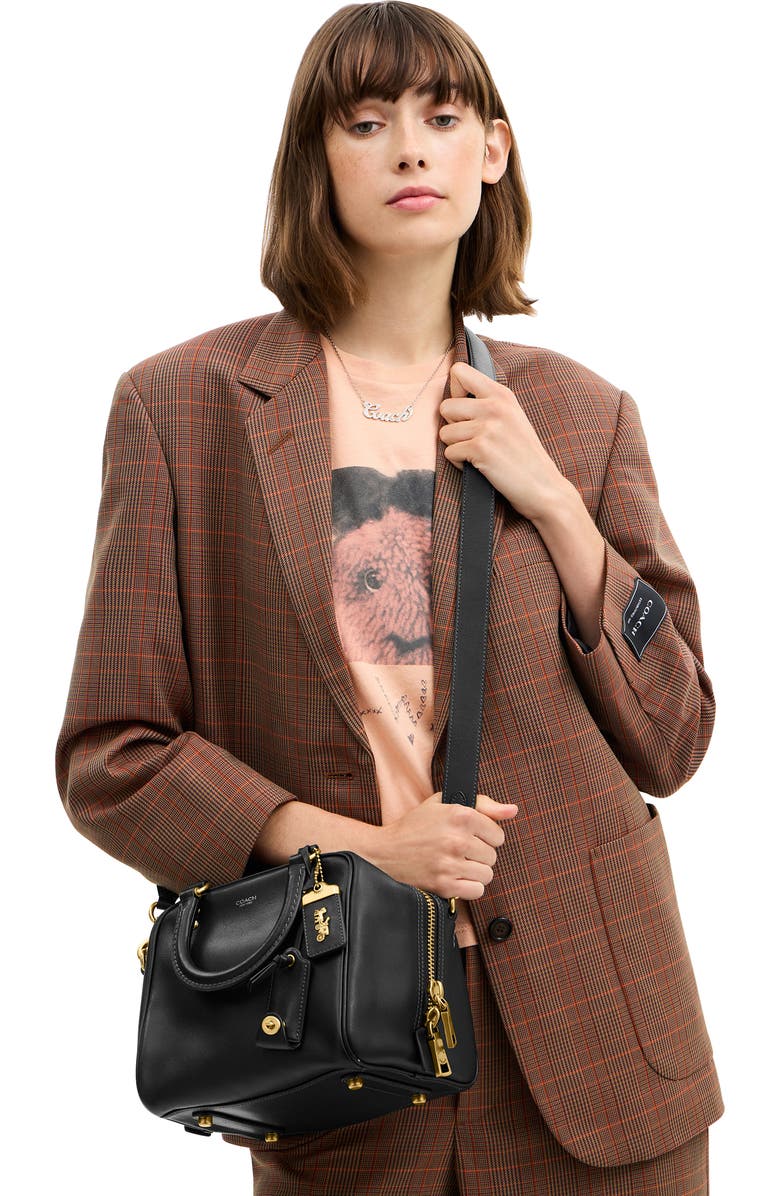 COACH Rogue 20 Soft Grain Leather Cube Satchel, Alternate, color,