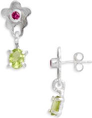 SHANA CAVE Flower Drop Earrings