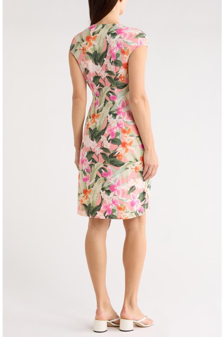 Clara Legacy Bloom Front Twist Dress, Alternate, color, PURE CORAL