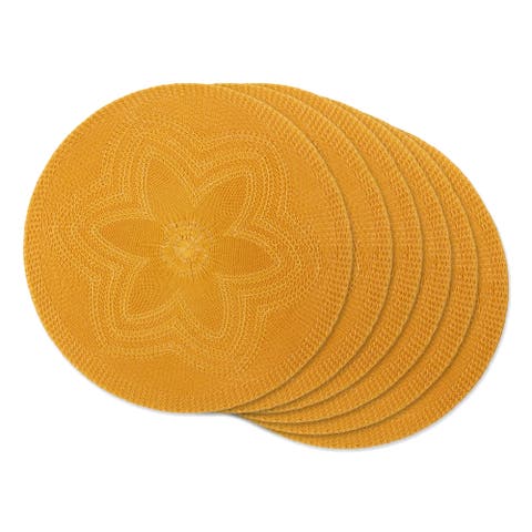 Floral Woven Placemat Set/6
