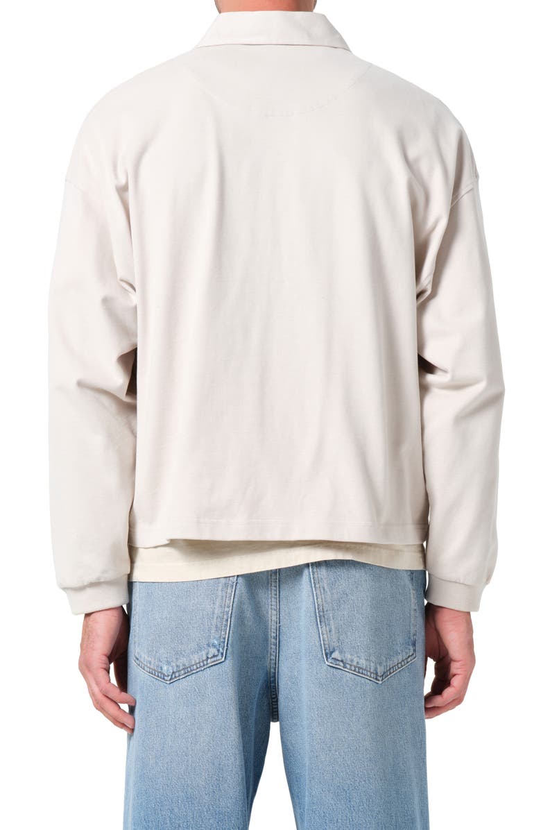 AGOLDE Darius Half Zip Polo, Alternate, color, Sand Light Beige