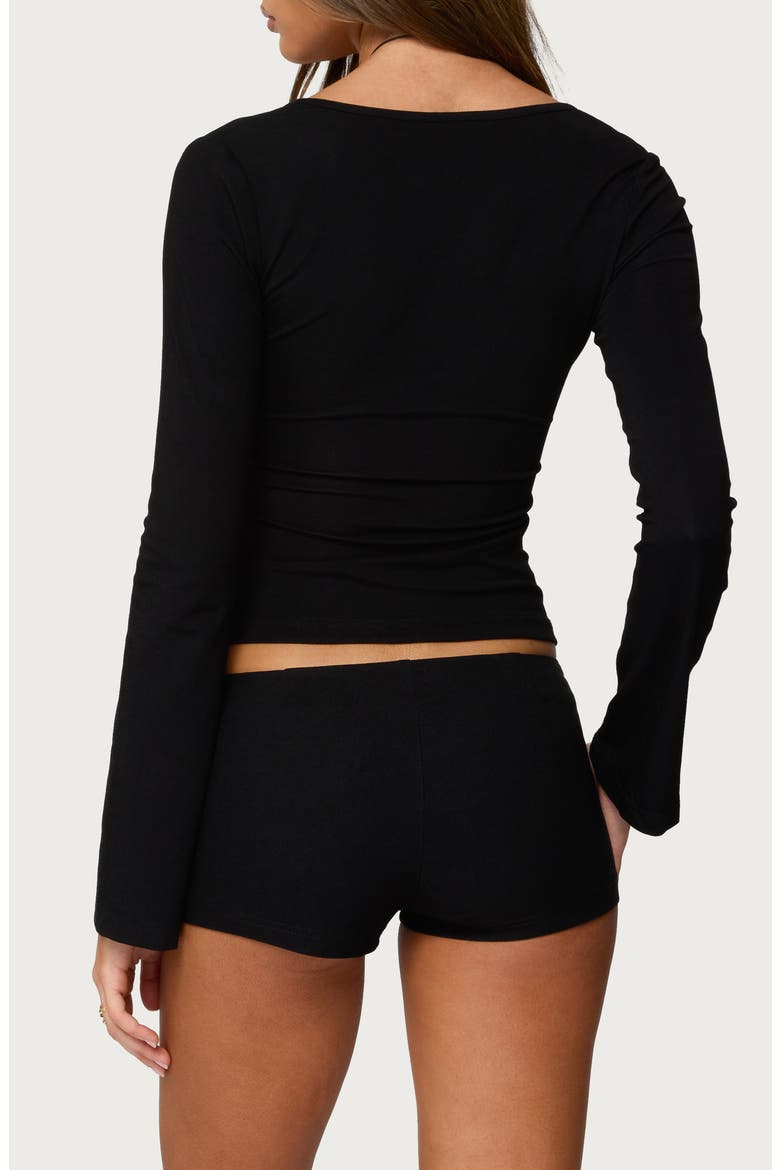 Kailee Cutout Crop Top, Alternate, color, BLACK