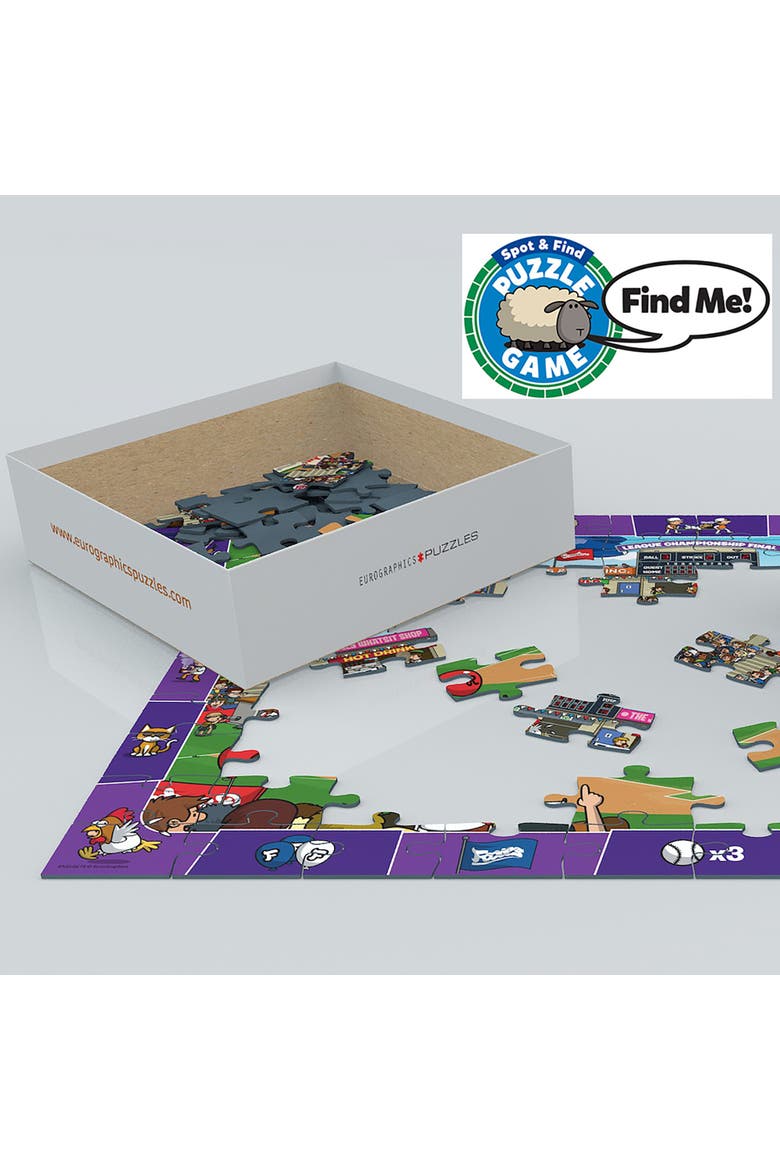 Baseball 100 Piece Puzzle, Alternate, color, Multicolored