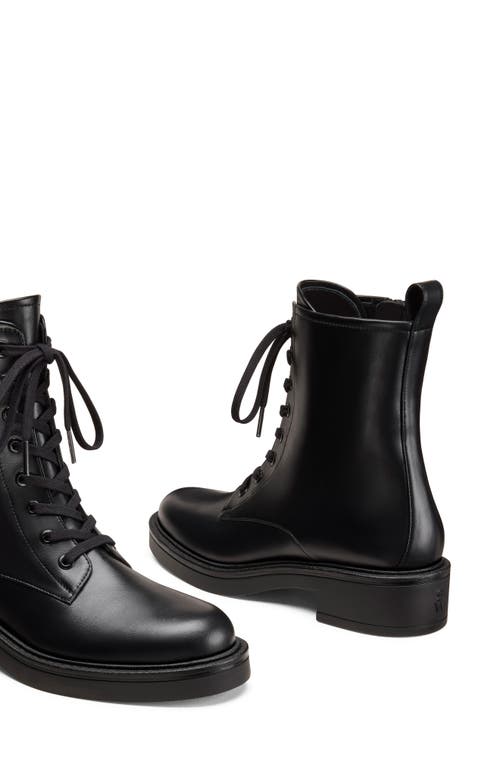 Stuart Weitzman Celia Lite Lace-up Bootie In Black