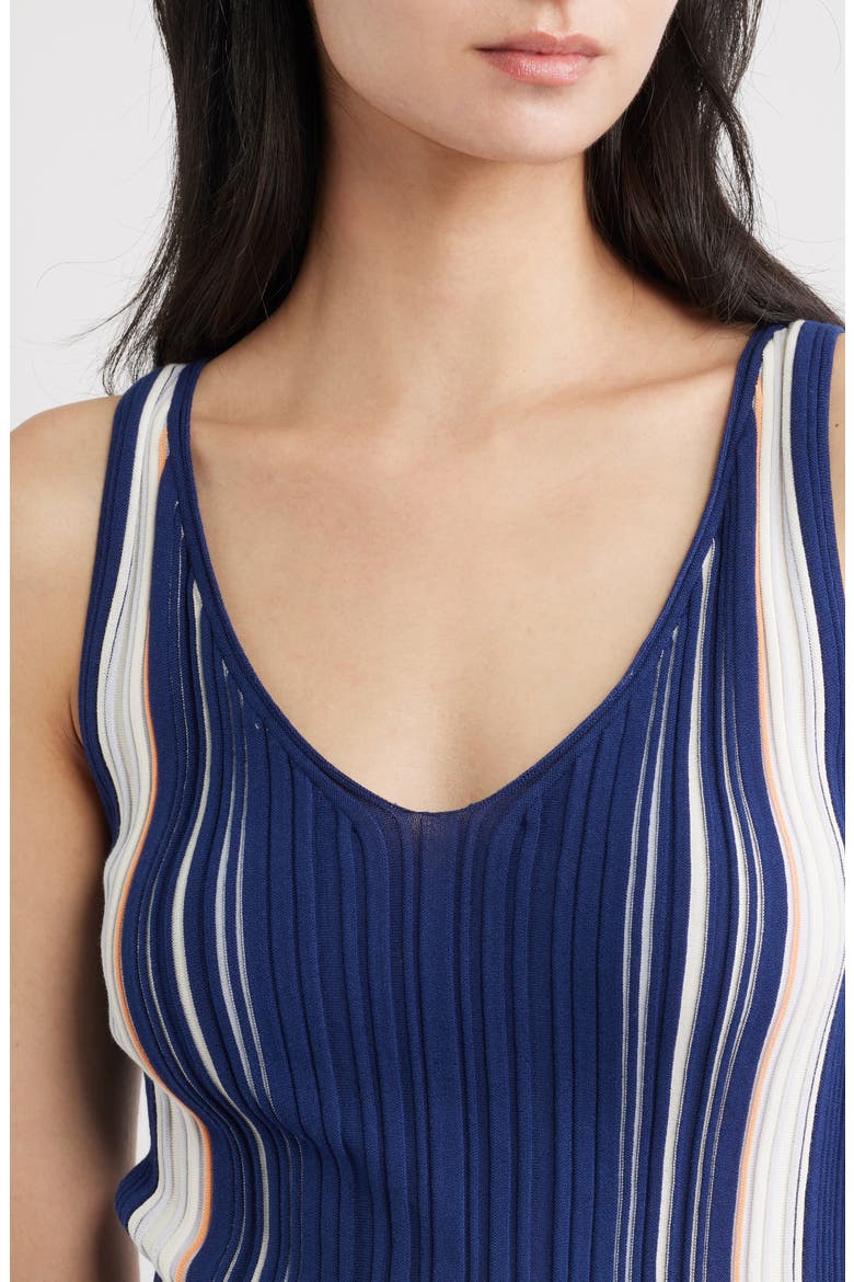 Berkley Cotton Blend Scoop Neck Tank, Alternate, color, NAVY MULTI