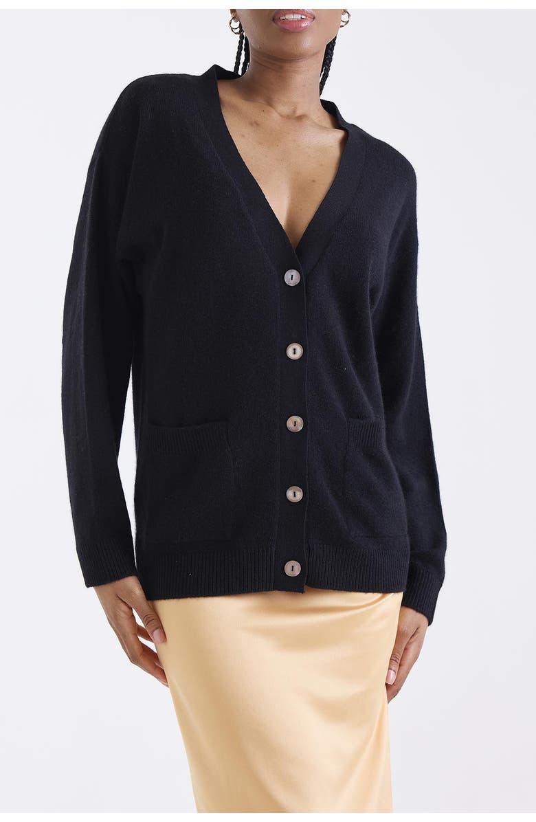 1982 Oceane Oversize 100% Cashmere Cardigan, Alternate, color, Black