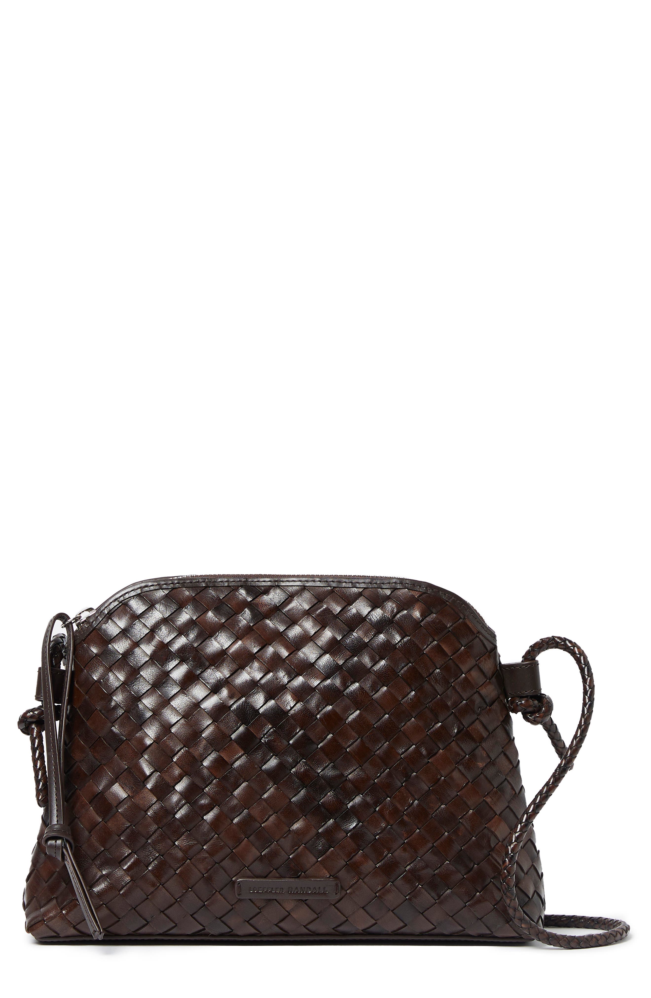 Loeffler Randall Mallory Woven Leather Crossbody Bag, Main, color, 