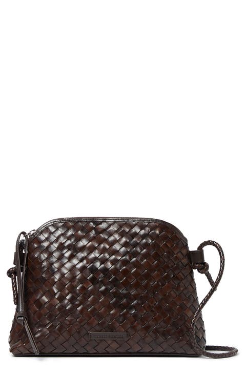 Mallory Woven Leather Crossbody Bag