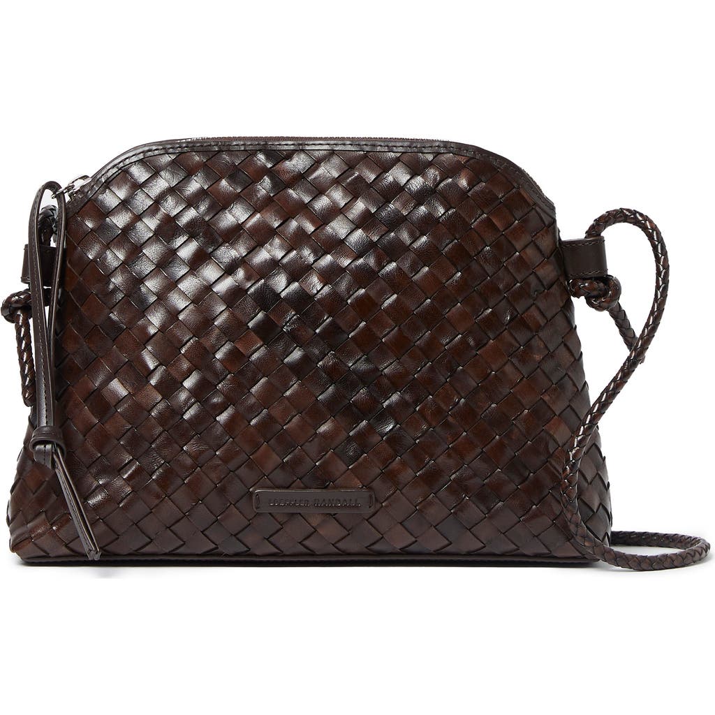 Loeffler Randall Mallory Woven Leather Crossbody Bag In Brown