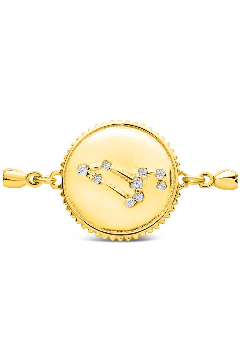 Sterling Silver Constellation Disk Bolo Bracelet, Alternate, color, GOLD- LEO