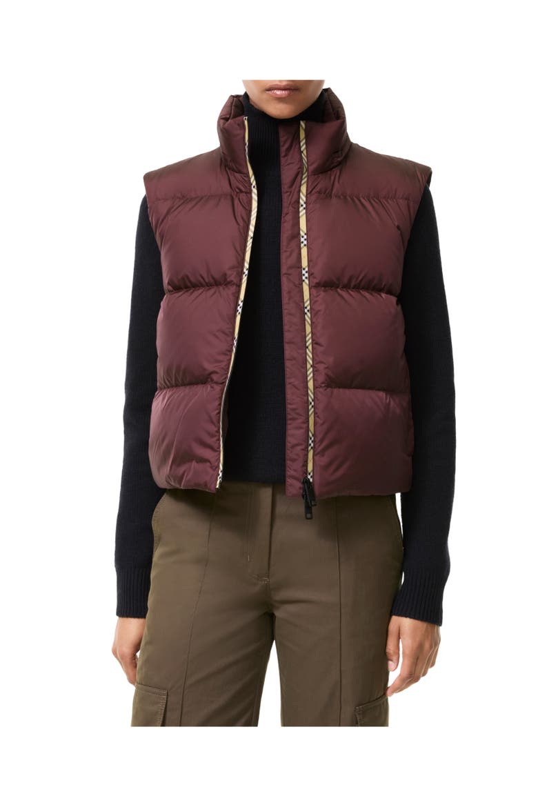 Detachable Sleeve Nylon Langdale Puffer Jacket, Alternate, color, Vineyard red