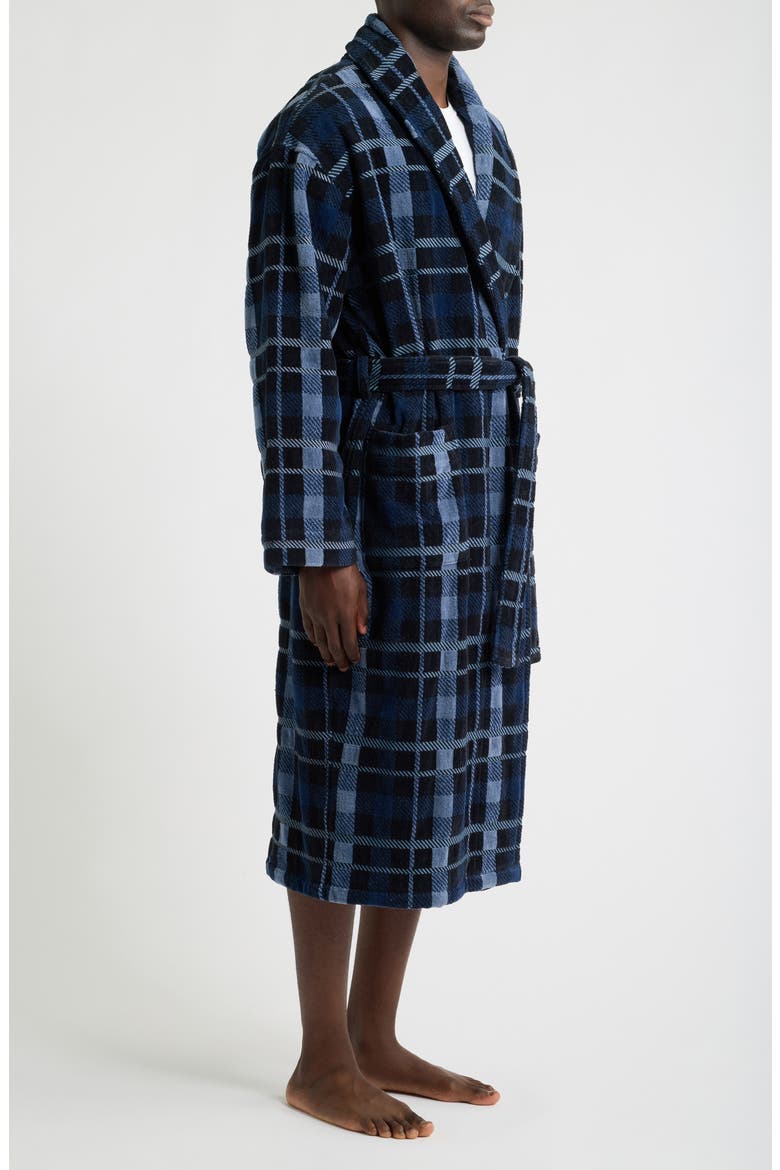 Terry Shawl Robe, Alternate, color, NAVY/ BLUE