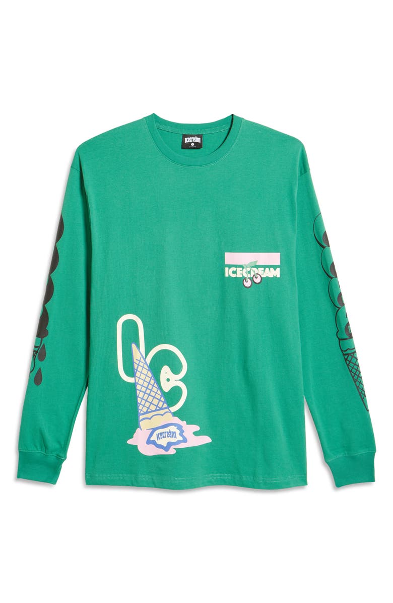 ICECREAM Men's Waffle Cone Long Sleeve Graphic Tee, Alternate, color,