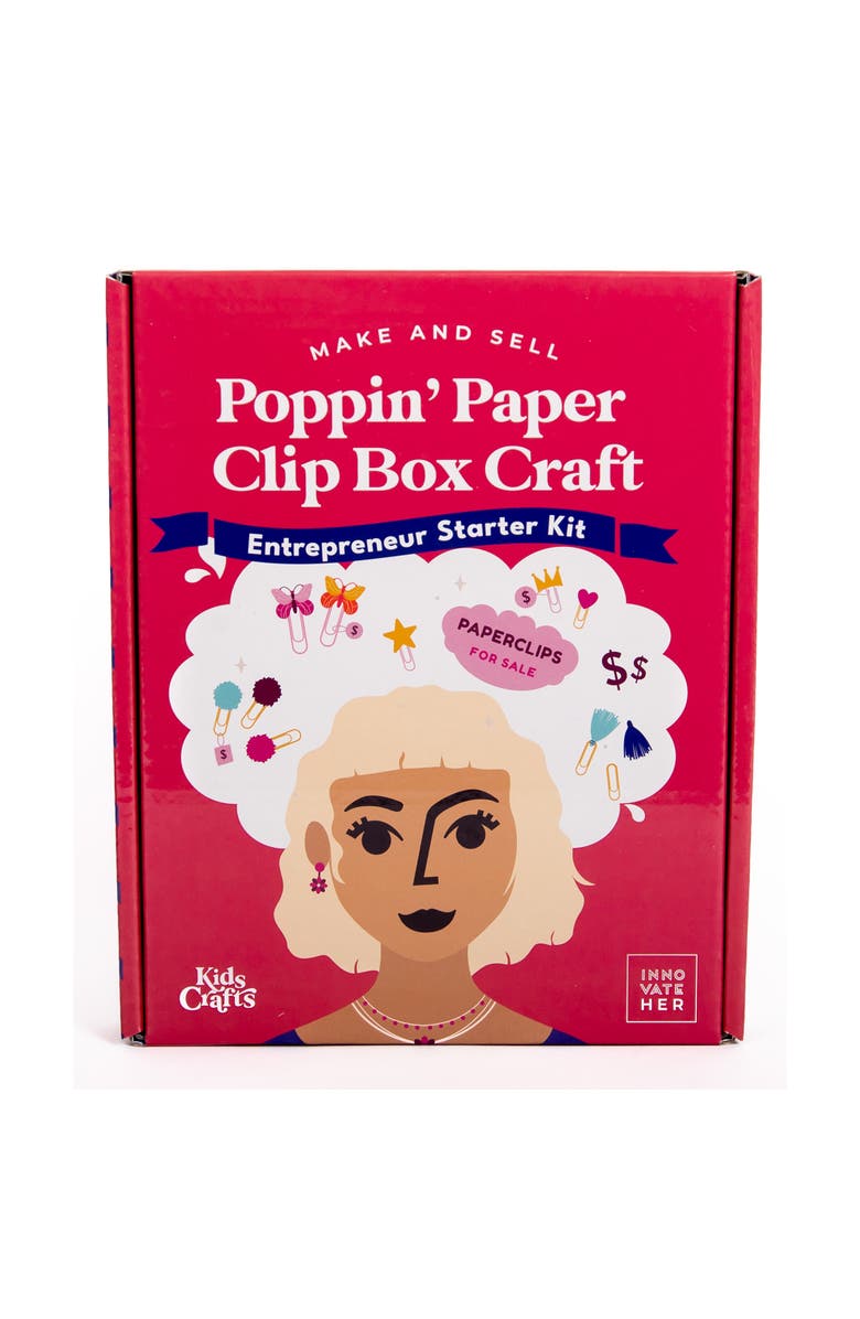 Kids Crafts Make and Sell Poppin' Paper Clips Craft Kit, Main, color, 