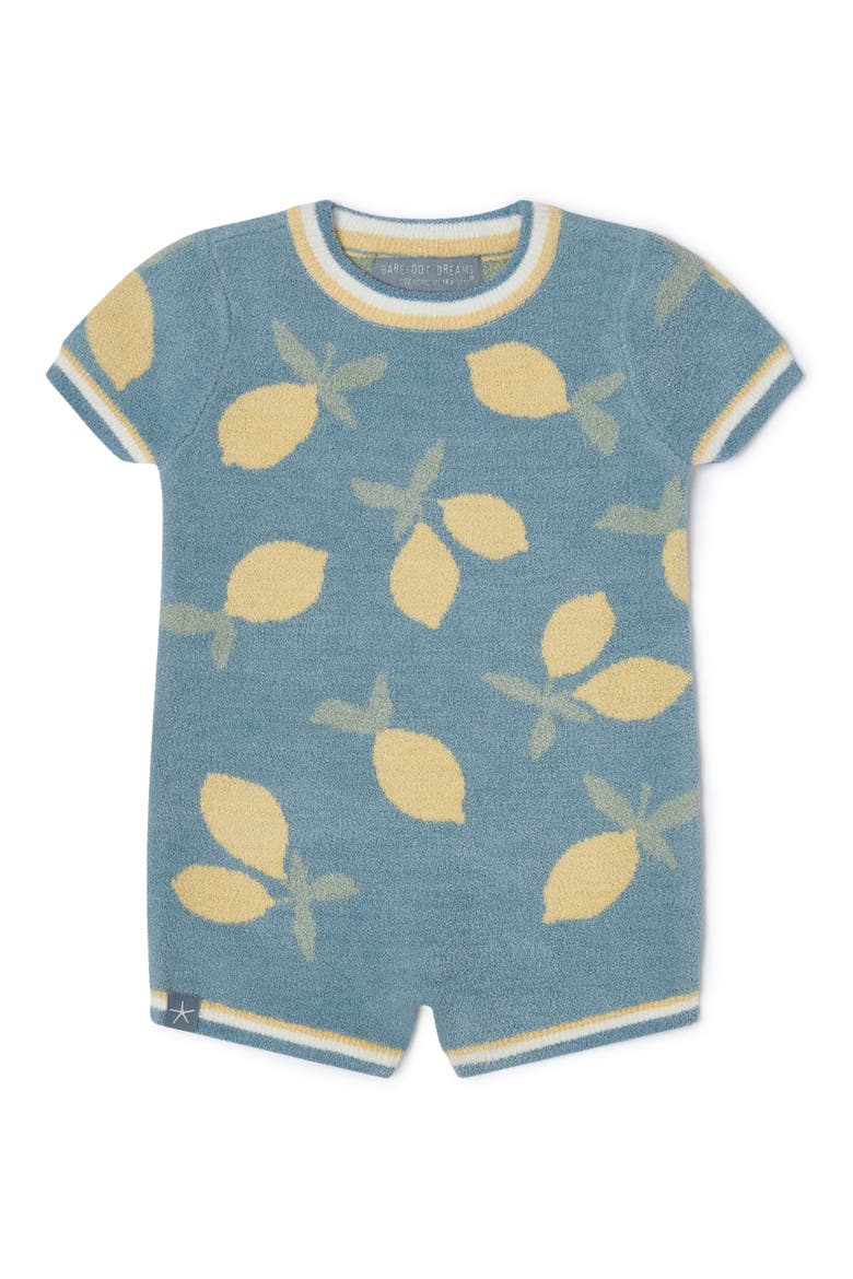 CozyChic® Ultra Lite Lemon Print Romper, Main, color, AZURE MULTI