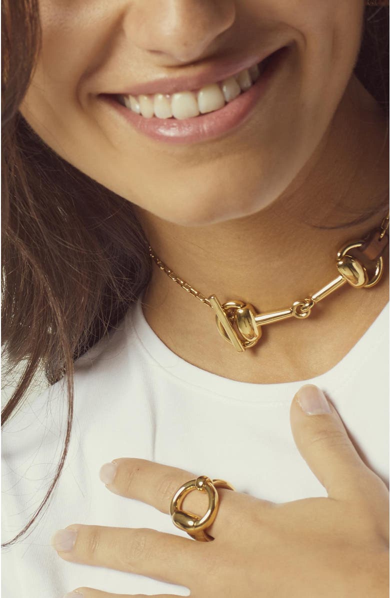 CXC Bit Chantilly Choker, Alternate, color, Gold