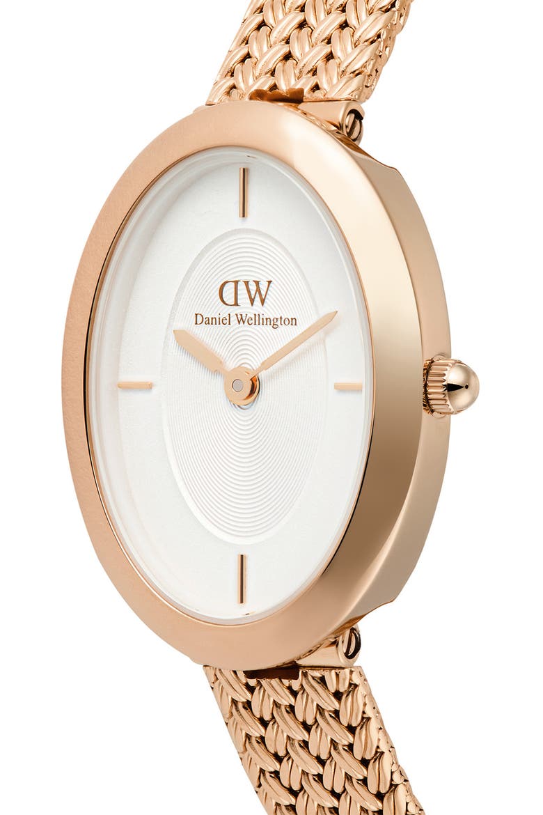 Juliette Braided Mesh Strap Watch, 20mm x 26mm, Alternate, color, ROSE GOLD