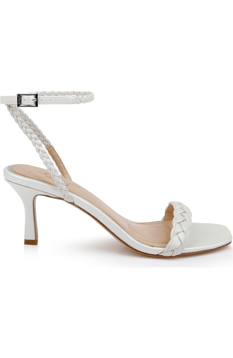 Jewel Badgley Mischka Nyx Ankle Strap Sandal, Alternate, color, White Leather