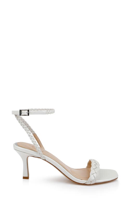 Jewel Badgley Mischka Nyx Ankle Strap Sandal In White