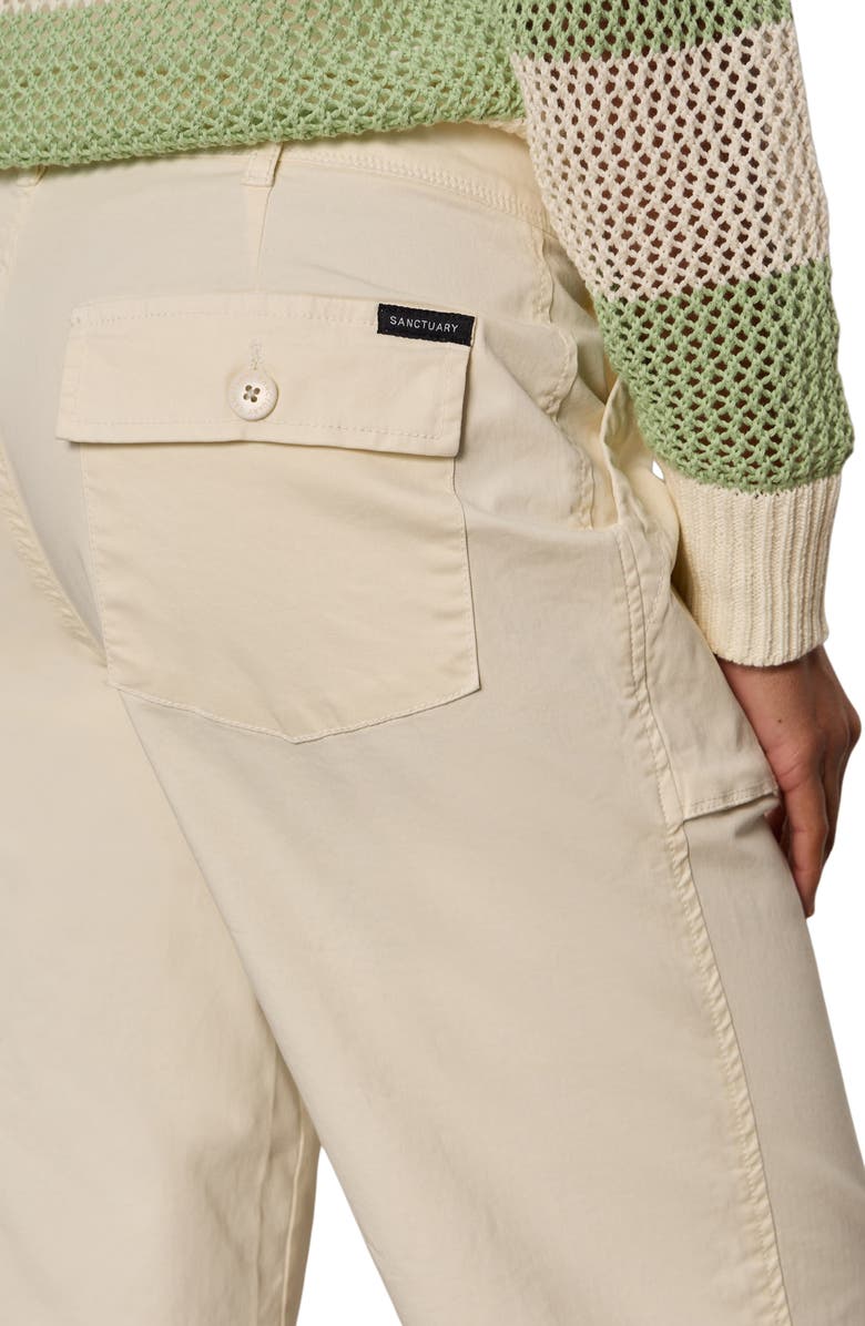 Sanctuary Ranger Relaxed Straight Leg Stretch Cotton Crop Pants, Alternate, color, Collagen White