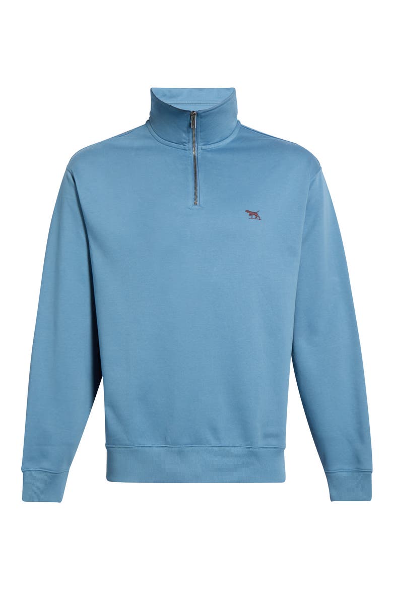 Bayview Road Quarter-Zip Pullover Sweatshirt, Alternate, color, STEEL BLUE
