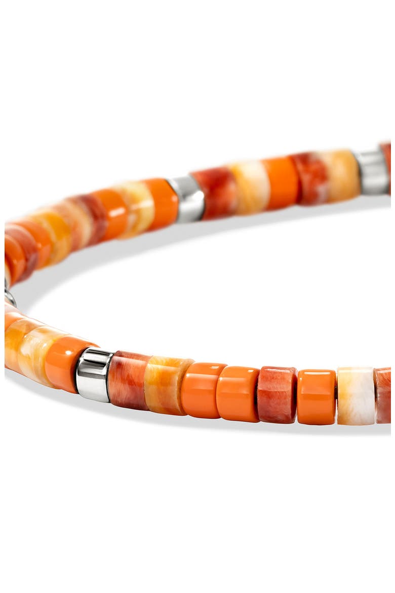 Heishi Bead Bracelet, Alternate, color, ORANGE