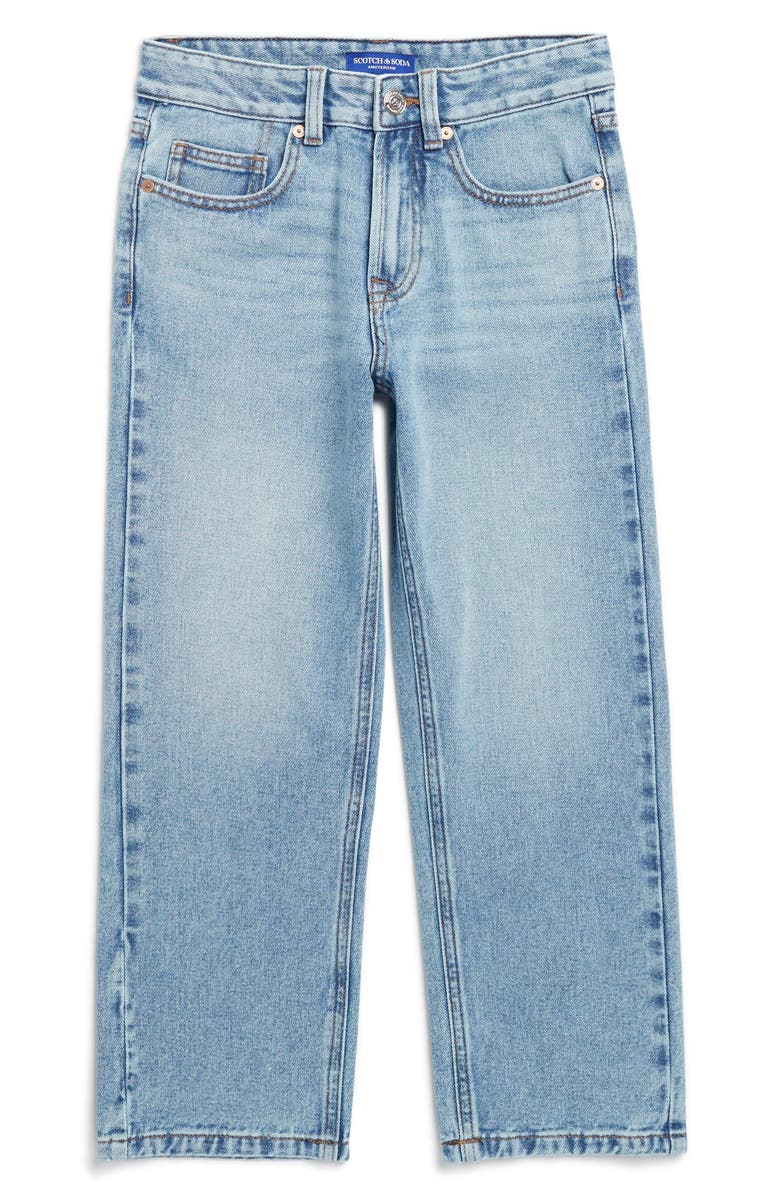 Scotch & Soda Kids' 5-Pocket Straight Fit Jeans, Main, color, Light Blue Pastel